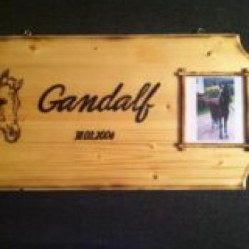 Preview: Boxenschilder mit Namen, Grafik & Foto