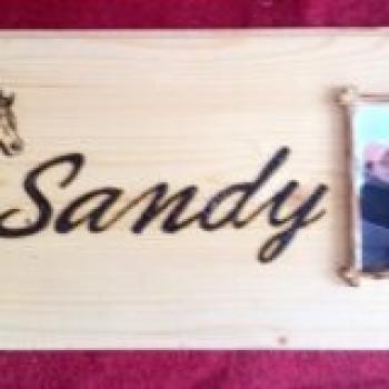 Boxenschilder mit Namen, Grafik & Foto