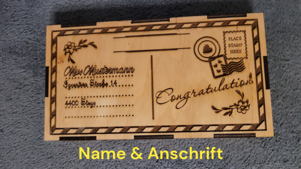 Geschenkskuvert für Gutscheine, Geldscheine etc.