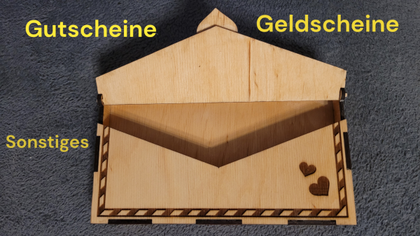 Geschenkskuvert für Gutscheine, Geldscheine etc.