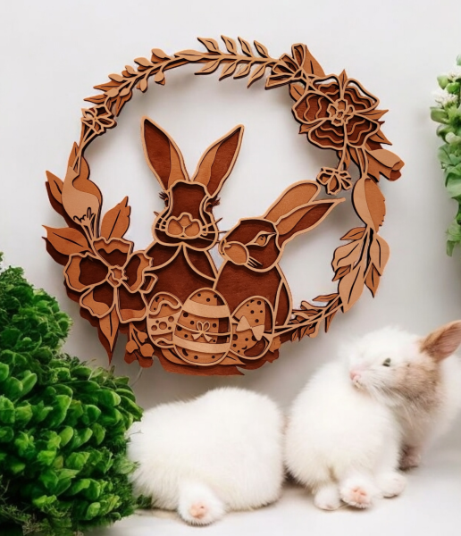 Türkranz Osterhasen 3d-Wirkung